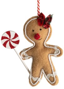 VIANOČNÁ DEKORÁCIA GINGERBREAD SADA 6KS 10X13 CM VIACFAREBNÁ