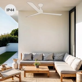 FARO 34372 - Stropný ventilátor MARINE M pr. 125 cm hnedá/čierna IP44 + DO