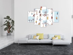 Obraz - Veselá zima (150x105 cm)