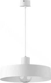 SIGMA Závesné industriálne osvetlenie RIF, 1xE27, 60W, 35cm, okrúhle, biele