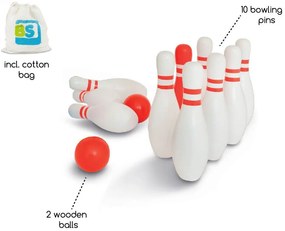Bowling - červená & biela