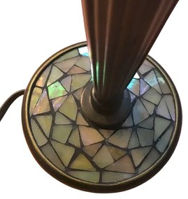 Rustikálna tiffany lampa WHITE 25*43 Mosaic Base