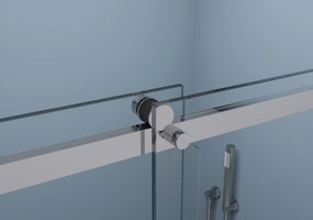 Cerano Santoro, sprchovací kút s posuvnými dverami 130(dvere) x 100(stena) x 195 cm, 6mm číre sklo, chrómový profil, CER-CER-425422