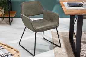 Dizajnová stolička Derrick 77 cm antik sivo-hnedá
