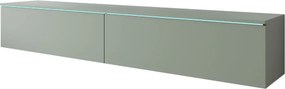 TV skrinka LED hmlistá zelená Lowboard 180