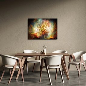 Abstraktný sklenený obraz stromu (70x50 cm)