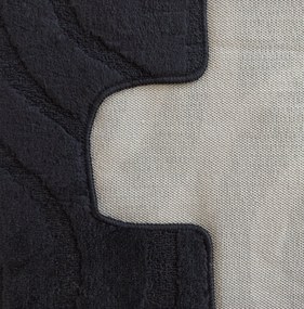 DY Kúpeľňová sada koberčekov s výrezom Symphony - čierna
