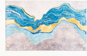 Protišmykový koberec NOVO mramor / zlatý