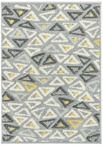 Koberce Breno Kusový koberec PORTLAND 54/RT4E, sivá, viacfarebná,67 x 120 cm