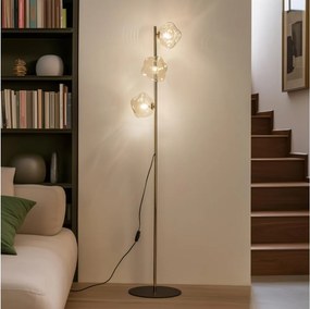 Brilagi - Stojacia lampa VULCANO 3xG9/8W/230V zlatá/dymová béžová