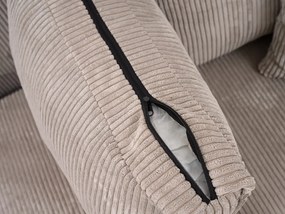 Svetlobéžová rohová pohovka SMART COSARO, obojstranná + 2 vankúšiky ZADARMO