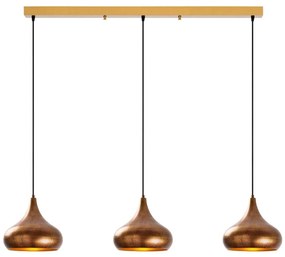 Závesný luster na lanku MUBA 3xE27/40W/230V medený