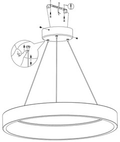 Eglo 900068 - LED RGBW Stmievateľný luster na lanku MARGHERA-Z LED/26W/230V
