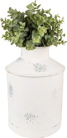 Béžová dekoratívna plechová váza Fun Antique - Ø19*28 cm