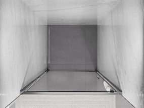 Mexen Exo, 1-krídlové dvere do otvoru 60x200 cm, 6mm číre sklo, chrómový profil, 817-060-000-01-00