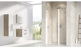 Sprchové dvere do niky Ravak ChromeCSD1-90 white+Transparent 0QV70100Z1