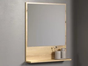 Zrkadlo s policou Pure Bliss 60 cm, dub evoke%