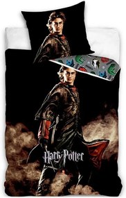 Bavlnené posteľné obliečky Harry Potter – motív Ohnivá skúška - 100% bavlna Renforcé - 70x90 cm + 140x200 cm