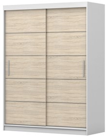 Šatníková skriňa Viola 06 (dub sonoma + biela). Akcia -21%. Vlastná spoľahlivá doprava až k Vám domov. 1071541
