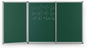 Roztváracia zelená keramická tabuľa pre popis kriedou, magnetická, 3000 x 1000 mm