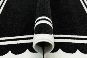 Detský koberec LIMA M138A čierny / biely