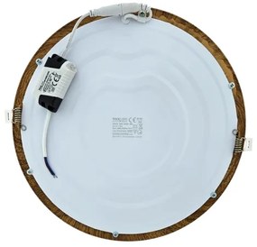 LED Podhľadové svietidlo CIRCLE LED/24W/230V 4200K pr. 29,6 cm hnedá