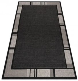 Koberec Floorlux sizal 20195 Čierno/Strieborný