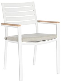 Záhradná stolička's podrúčkami „Belmar" s vankúšom, skladacia, 60 x 58 x 89 cm