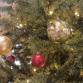 DECOLED Plastové ozdoby, d.8 cm, zlaté, 4x vráskavé, 4x matné, 4x trblietavé