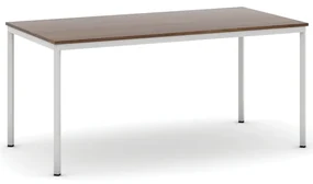 Jedálenský stôl, 160x80 cm, sivá podnož, orech