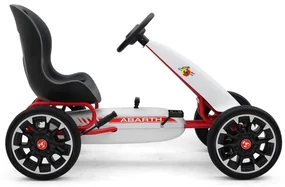 Šlapacia motokára Abarth biela