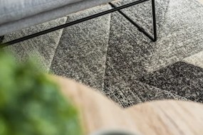Koberec FEEL 5673/16811 HERRINGBONE čierny / sivý / krémový