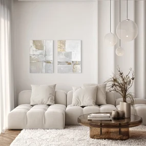 Obrazy s ručne maľovanými prvkami v súprave 2 ks 50x70 cm Sail – Styler