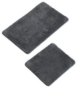 Sada 2 antracitových kúpeľnových podložiek Foutastic