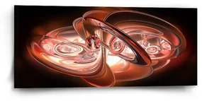 Sablio Obraz Červená abstrakcia - 110x50 cm