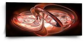 Sablio Obraz Červená abstrakcia - 110x50 cm