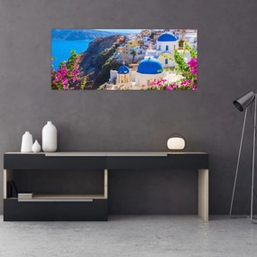 Obraz - Santorini, Grécko (120x50 cm)