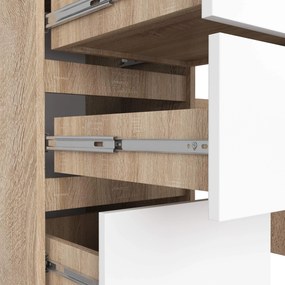 Písací stôl A-11 135 cm sonoma/biela