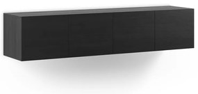 Čierny TV stolík 180x38x35 cm Daroca – Marckeric