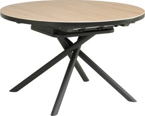 XXXLutz JEDÁLENSKÝ STÔL, jantárová, čierna, 120-160/120/76 cm MID.YOU - Stoly - 000069016401