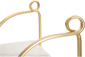 Biela/v zlatej farbe mramorová polica 40 cm Marble – Mauro Ferretti