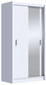 Šatní skriňa so zrkadlom SABRINA 120x215 cm biela