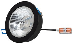 Podhľadové svietidlo Redondo, 1x čierne kovové tienidlo, b