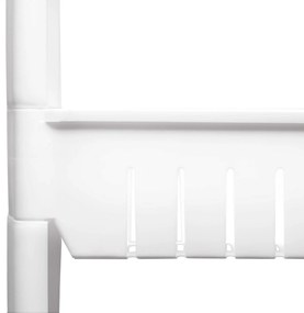 PreHouse Mobilná kúpeľňová skrinka na kolieskach 4 úrovne - biela
