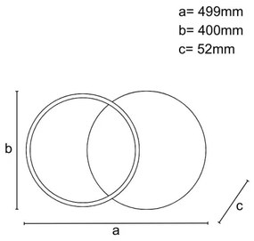 LED Stmievateľné stropné svietidlo LED/60W/230V 3000-6500K + diaľkové ovládanie