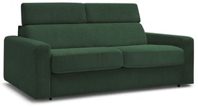 Tmavozelená menčestrová rozkladacia pohovka 195 cm Monaco – Bobochic Paris