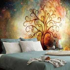 Samolepiaca tapeta strom života s abstrakciou vesmíru - 225x270