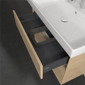 VILLEROY &amp; BOCH Collaro závesná skrinka pod umývadlo, 2 zásuvky, s LED osvetlením, 754 x 444 x 546 mm, Nordic Oak, C010B0VJ