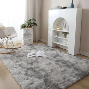 Protišmykový koberec SHAGGY ombré, svetlosivý