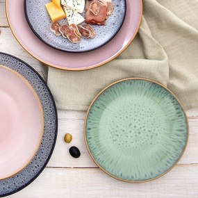 Ružový dezertný keramický tanier ø 20,5 cm Glaze – Orion